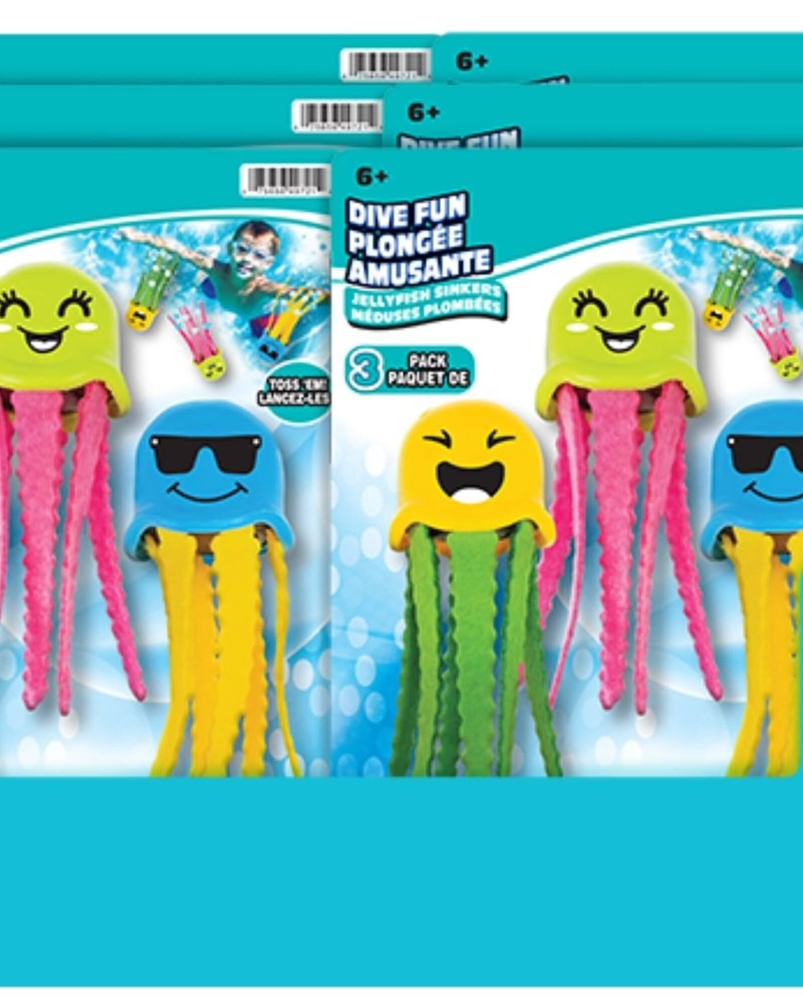 Assorted Dive Fun Jellyfish Sinkers, 3pc.